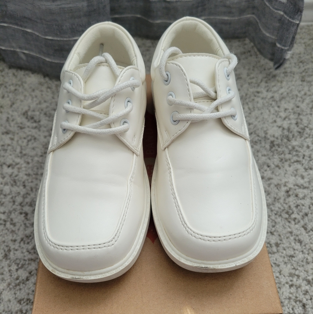 All White Boys Dress Shoes